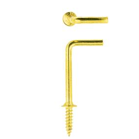 Cup Hook - Square Brass Plated